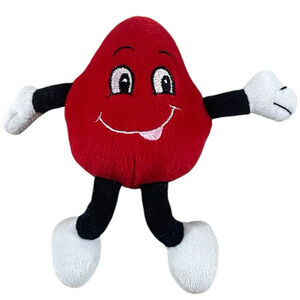 Vintage 1998 Buddy Blood Drop Plush American Red Cross Embroidered Beanbag Toy 6